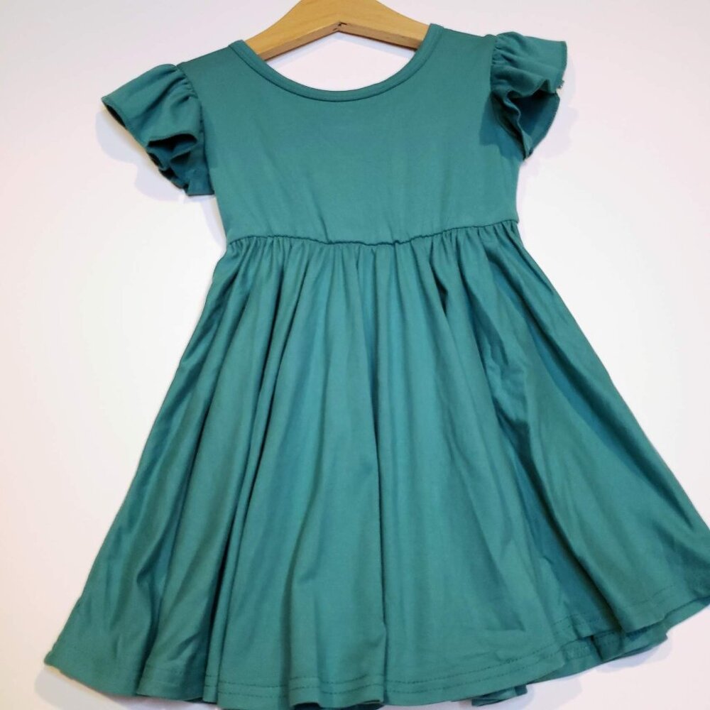 DotDotSmile 12-24 month Empire Dress NWT - Solid Teal